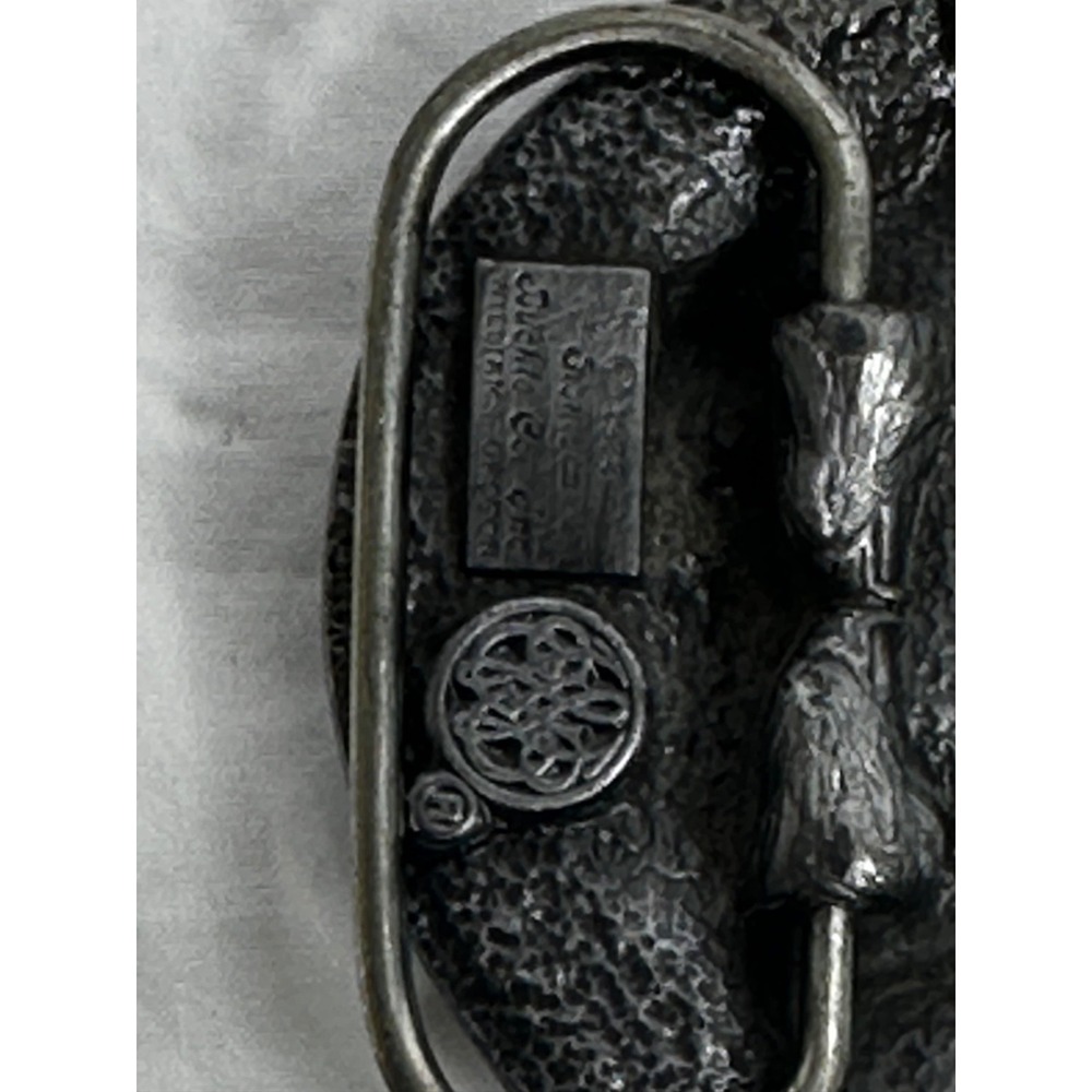 Siskiyou Rodeo Belt Buckle Vtg 1988 Pewter Western Cowboy Heavy Made USA - Picture 5 of 9